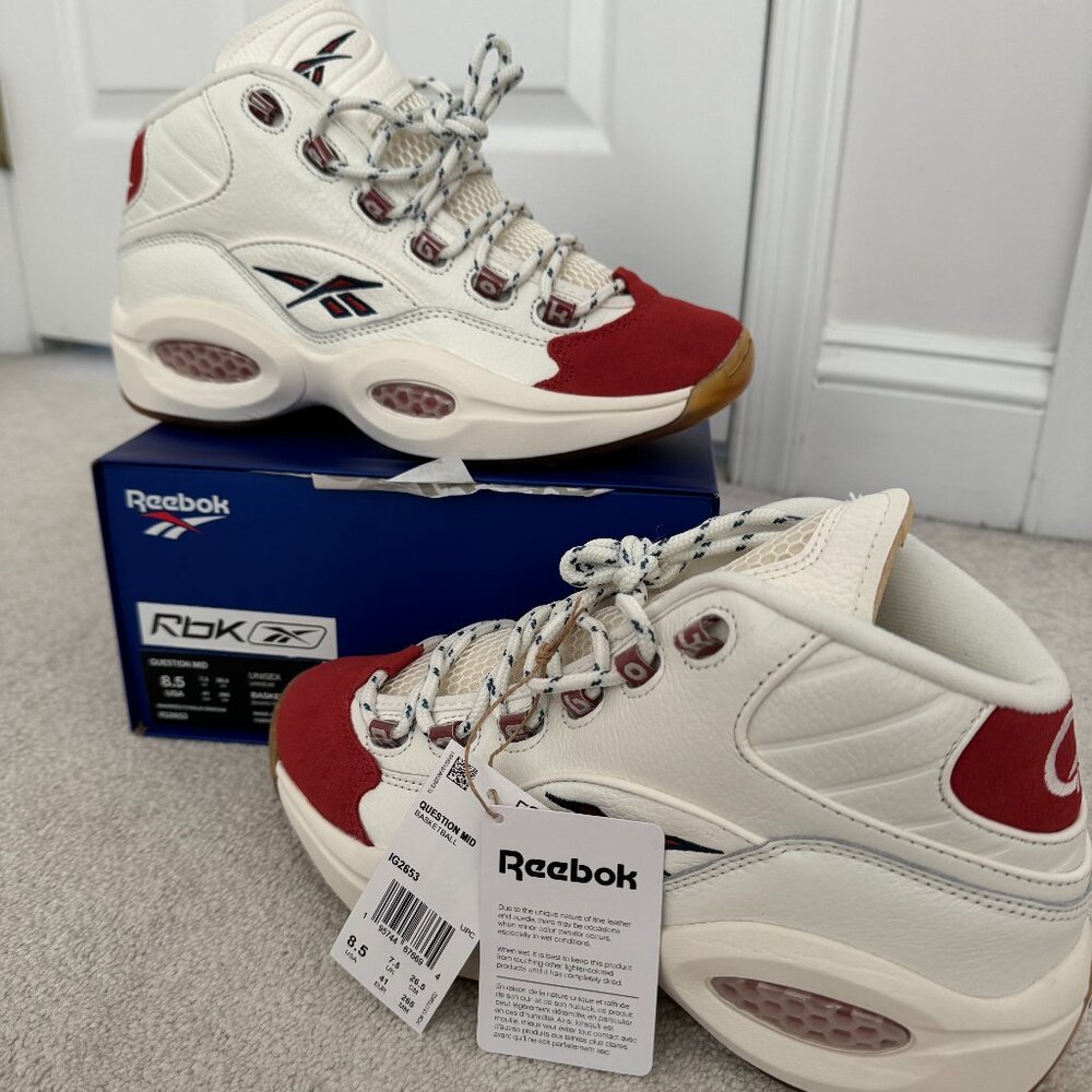 Men's Allen Iverson Question Mid Basketball Shoes - Size 8.5 - Picture 1 of 2